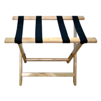 Rack porta equipaje de madera color natural con cintas reforzadas importación